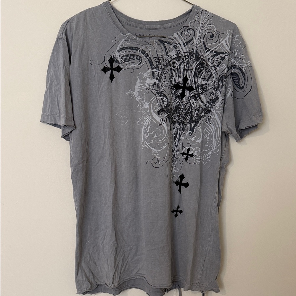 Men's Gray Graphic T-Shirt